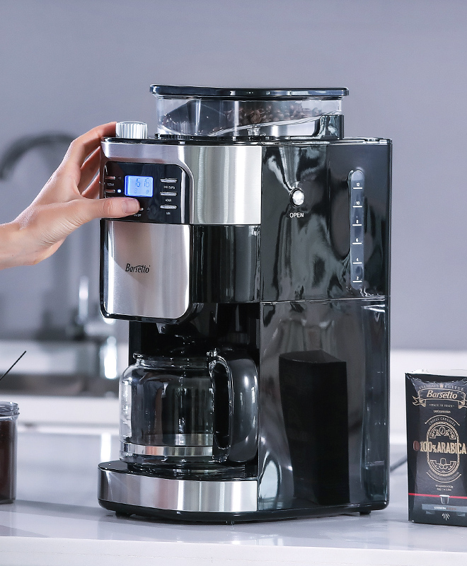 Barsetto Grind and Brew Automatic Coffee Maker with Digital Programmal –  doutoui