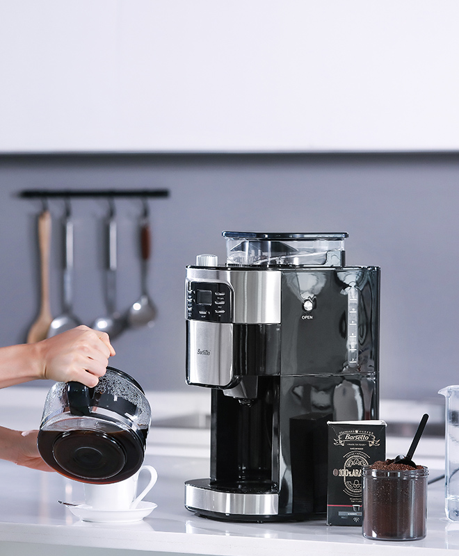 Barsetto Grind and Brew Automatic Coffee Maker with Digital Programmal –  doutoui