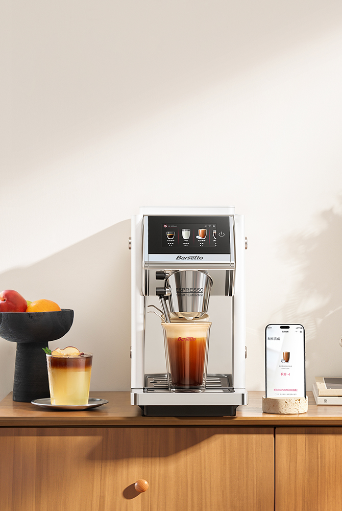 One-button flowing-sand coffee machine